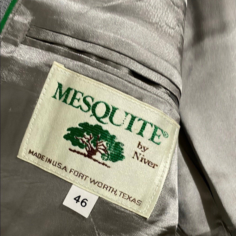 Unique Men's Western Gray Suit Mesquite by Niver Fort Worth Texas - Picture 2 of 7